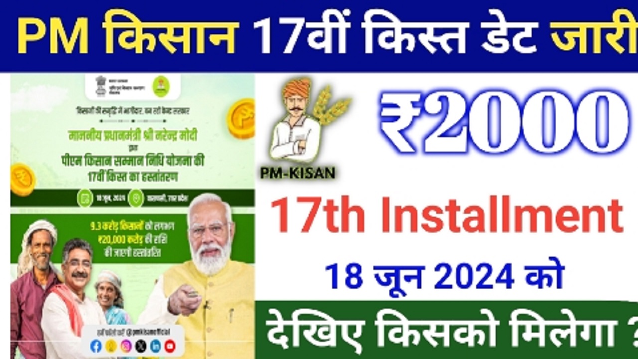 PM Kisan 17th Installment Date 2024